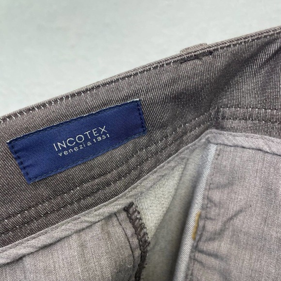 Incotex Mens jeans size 50 High comfort straight leg brown pockets career - Picture 10 of 10